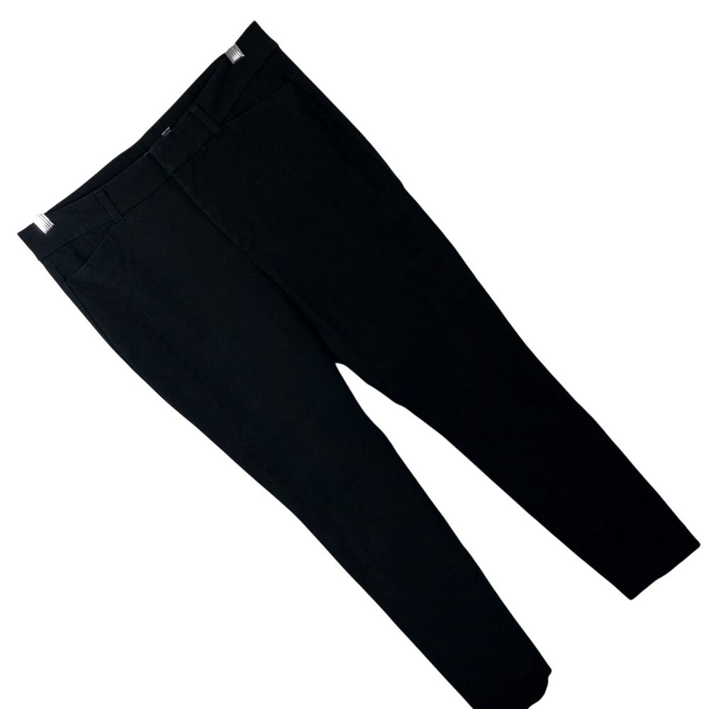 OLD NAVY! BLACK HIGH WAIST PUCIE STYLE SKINNY ANKLE STRETCH DRESS PANTS! SZ 12